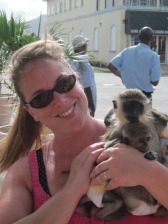 Alicia with Monkeys